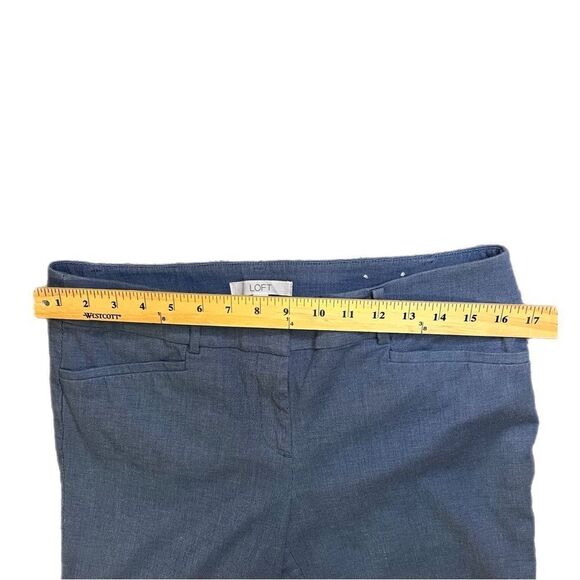 Loft Blue Tweed Print Cropped Pants. The Riviera Pant. Sz 8. Great Condition! - Picture 8 of 10